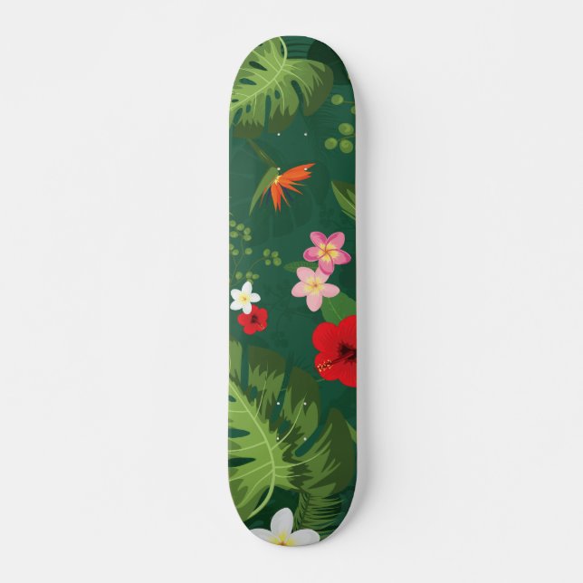Skate Padrão de Folhas Tropicais (Frente)