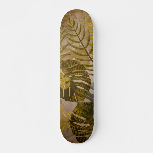 Skate Padrão de Folhas Tropicais Terrestres (Frente)