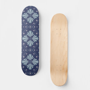 Skate Padrão de formas geométricas azuis