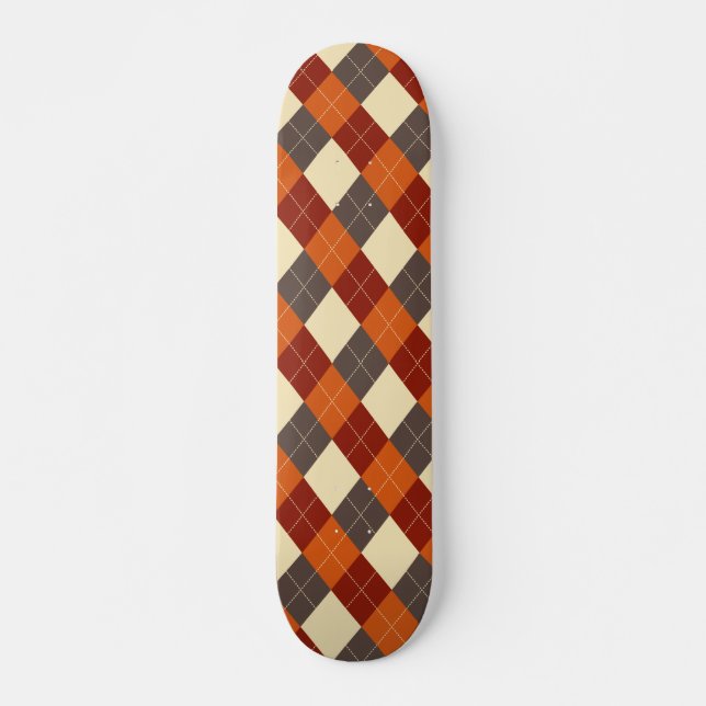 Skate Padrão de Gingham de outono (Frente)