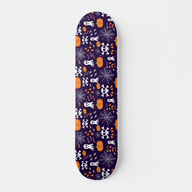 Skate Padrão de Halloween divertido (Frente)