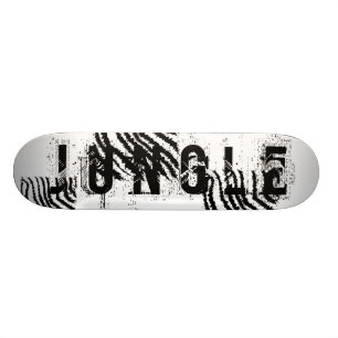 Skate Padrão de Impressão de Zebra Preta e Branca.