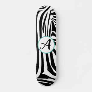 Skate Padrão de impressão de zebra preto e branco em neg