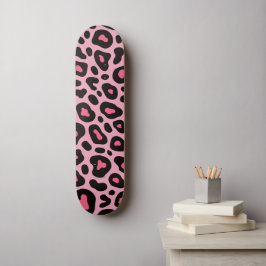 Skate Padrão de impressão rosa e preto-e-branco