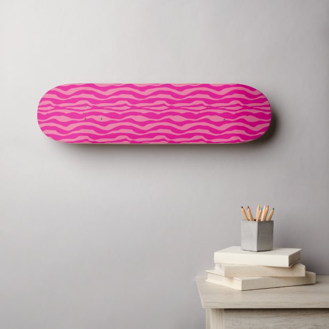 Skate Padrão de impressão zebra rosa (Arte de parede (Horz))