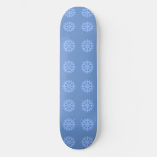 Skate Padrão de inverno Azul Floco de Neve