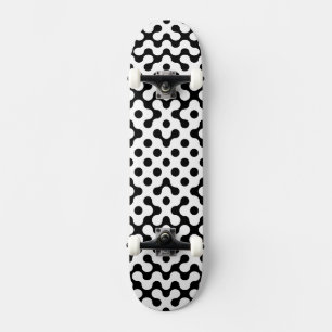 Skate Padrão de labirinto preto e branco fofo