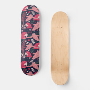 Skate Padrão De Licença Tropical De Desenho Vermelho D