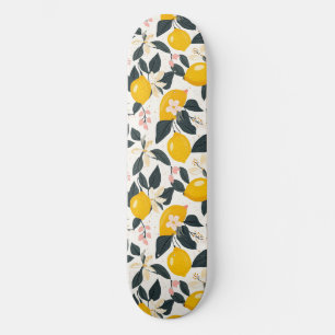 Skate Padrão de limão e flecha rosa