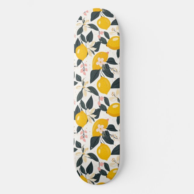 Skate Padrão de limão e flecha rosa (Frente)