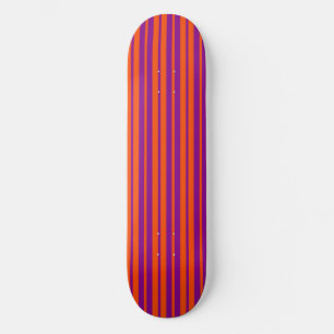Skate Padrão de Listras Elegantes Roxo Laranja Design