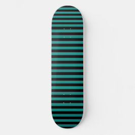 Skate Padrão de Listras Preto e Verde Azulado