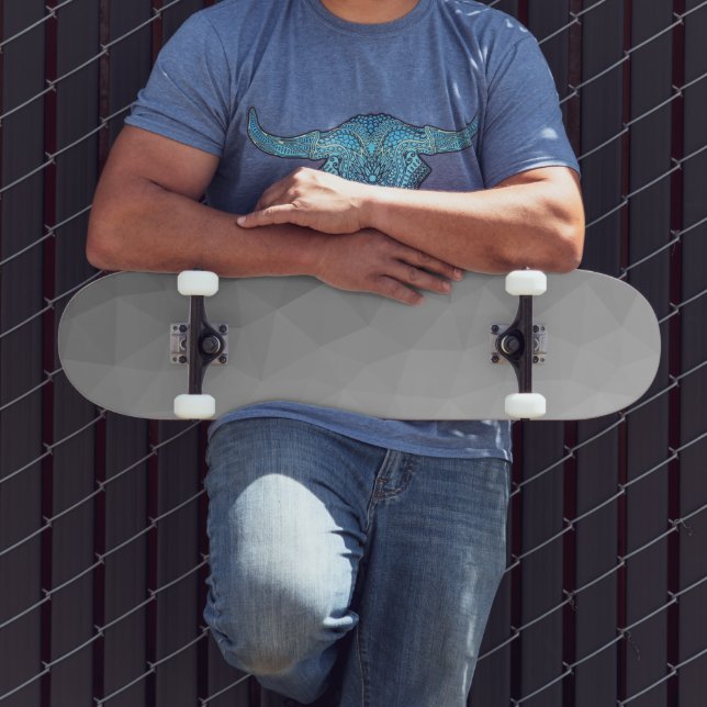 Skate Padrão de Malha Geométrica Gradiente Cinza (Ao ar livre 3)
