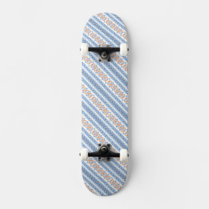 Skate Padrão de Motivo Tribal Azteca laranja azul fofo