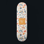 Skate Padrão de nuvens de arco-íris Primavera azul-esver<br><div class="desc">Se precisar de mais alguma personalização,  por favor,  sinta-se à vontade para me enviar uma mensagem em yellowfebstudio@gmail.com.</div>