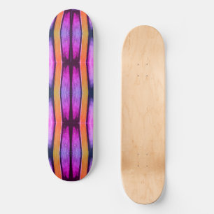 Skate Padrão de onda rosa e laranja