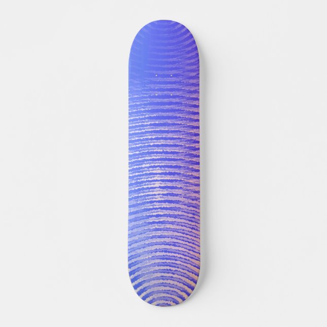 Skate Padrão de ondas sonoras azuis e laranja (Frente)