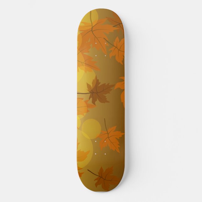 Skate Padrão de outono com folhas de carapaça e boque em (Frente)