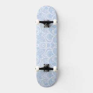 Skate Padrão de paisley branco-claro