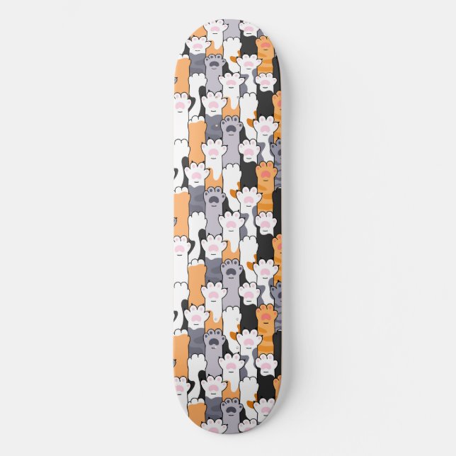 Skate Padrão de Patinhas de Gato (Frente)