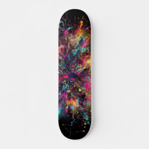 Skate Padrão de pintura neon pingando
