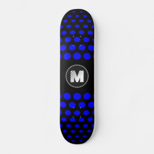 Skate Padrão de Pontos Azul Monograma