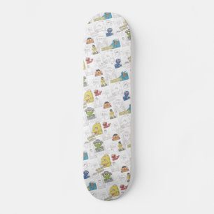 Skate Padrão de Quadrinhos Antigos da Rua Sésamo
