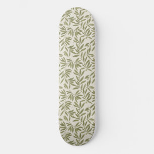 Skate Padrão de ramo de oliveira minimalista