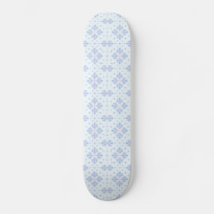 Skate Padrão de repetição floral geométrica azul pastel