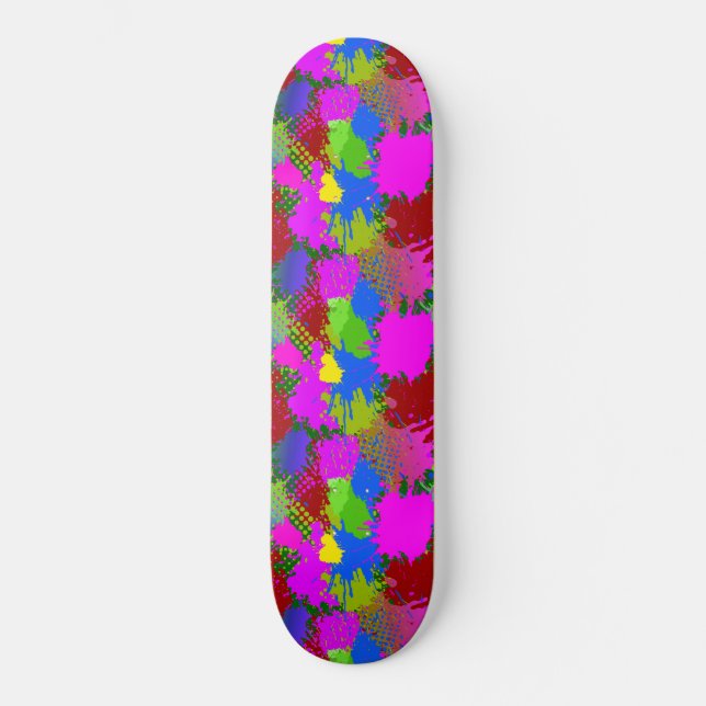 Skate Padrão de respingo de tinta 3 (Frente)