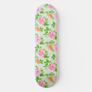 Skate Padrão de Rosas Cor-de-Rosa Floral