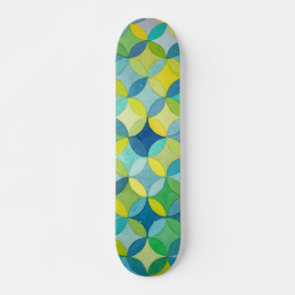 Skate Padrão de Sobreposição de Círculo de Aquarela Pers