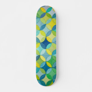 Skate Padrão de Sobreposição do Círculo de Aquarela 