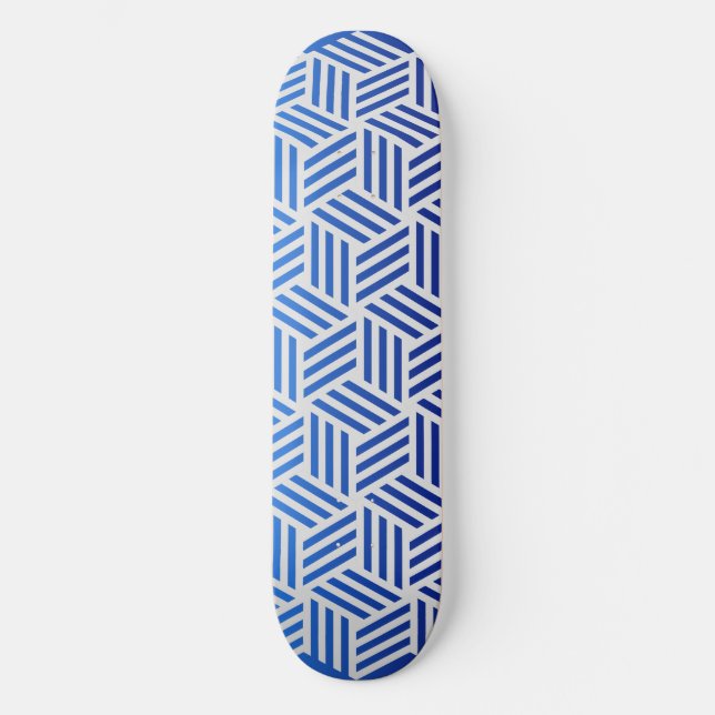 Skate Padrão de Tecido Isométrico Cinza Moderno (Frente)
