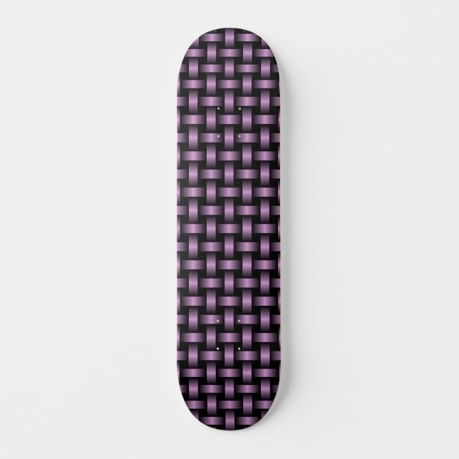 Skate Padrão de Tecido Preto Roxo (Frente)