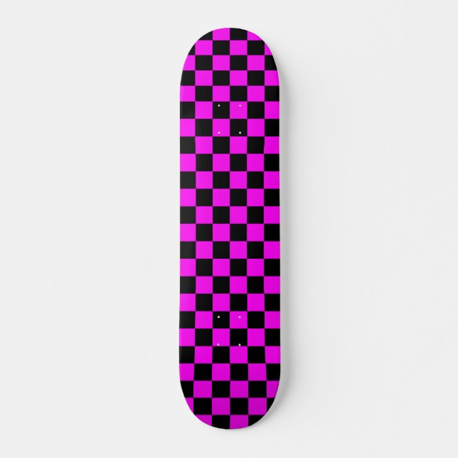 Skate Padrão de Verificação Preto Roxo (Frente)