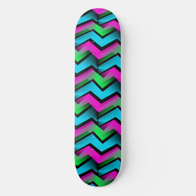 Skate Padrão de Zigzag do Abstrato (Frente)