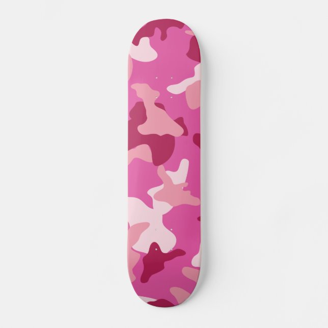 Skate Padrão do exército de camuflagem cor-de-rosa (Frente)