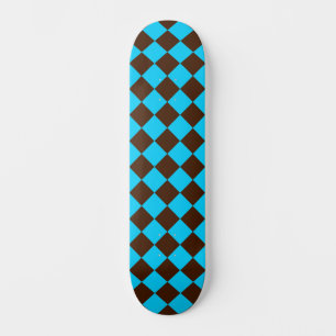 Skate Padrão do Verificador de Diamantes Castanho Azul