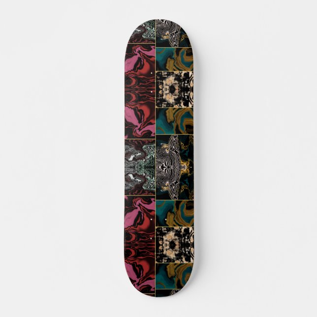 Skate Padrão Elegante Abstrato MARBLE (Frente)