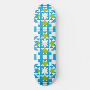 Skate Padrão Estilizado de Peças de Quebra-Cabeça