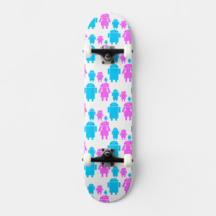 Skate Padrão familiar de robôs bonitos