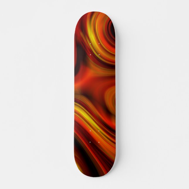 Skate Padrão Fervoroso Laranja e Amarelo (Frente)