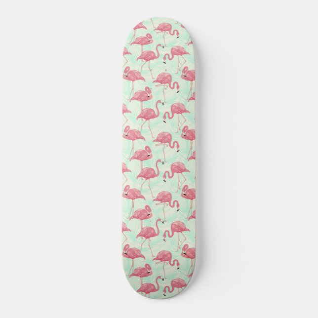 Skate Padrão Flamingo Pink Elegante de Chic (Frente)