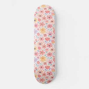 Skate Padrão Floral Abstrato Moderno