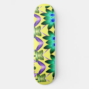 Skate Padrão floral abstrato na moda de cor colorida