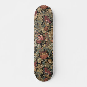 Skate Padrão Floral Botânico Vintage Sombrio e Mal-humor