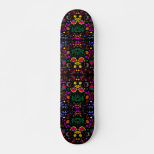Skate Padrão floral colorido fofo
