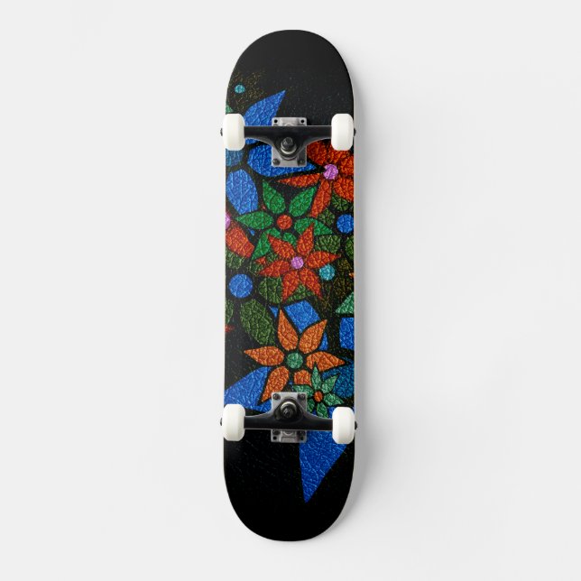 Skate Padrão Floral da Moda #6 (Frente)
