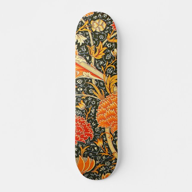 Skate Padrão Floral Vintage William Morris Cray (Frente)
